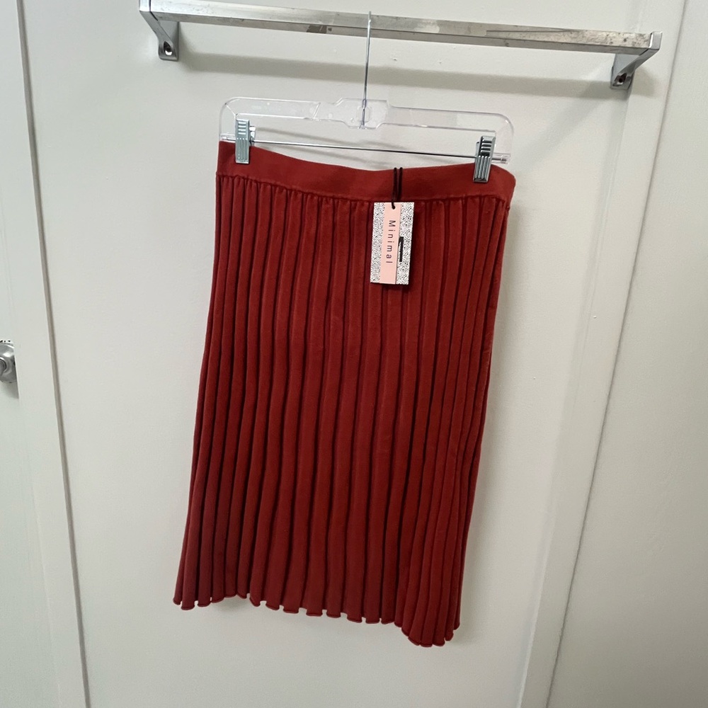 Vintage burnt orange midi skirt